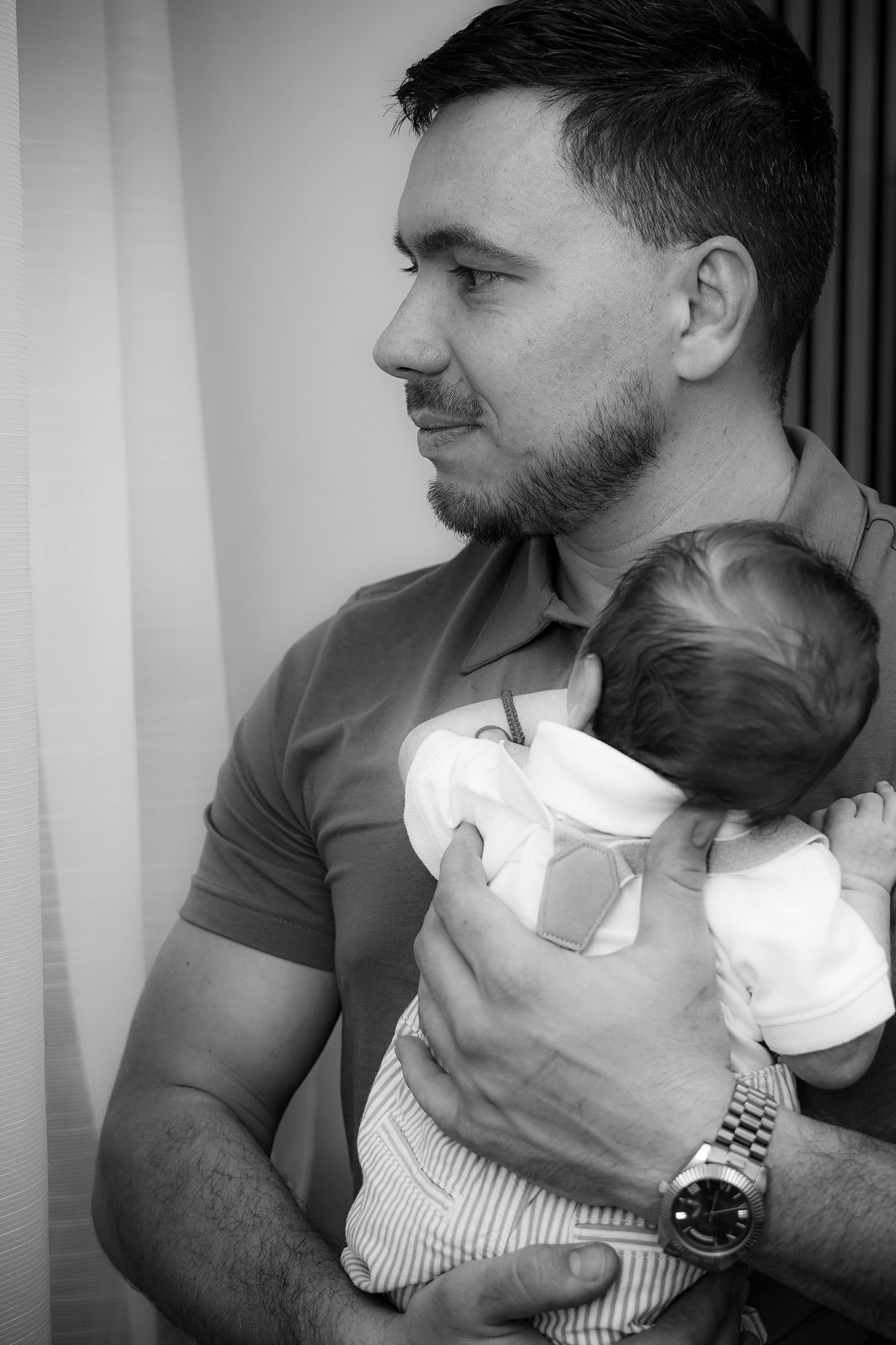 Papa mit Ilija sw