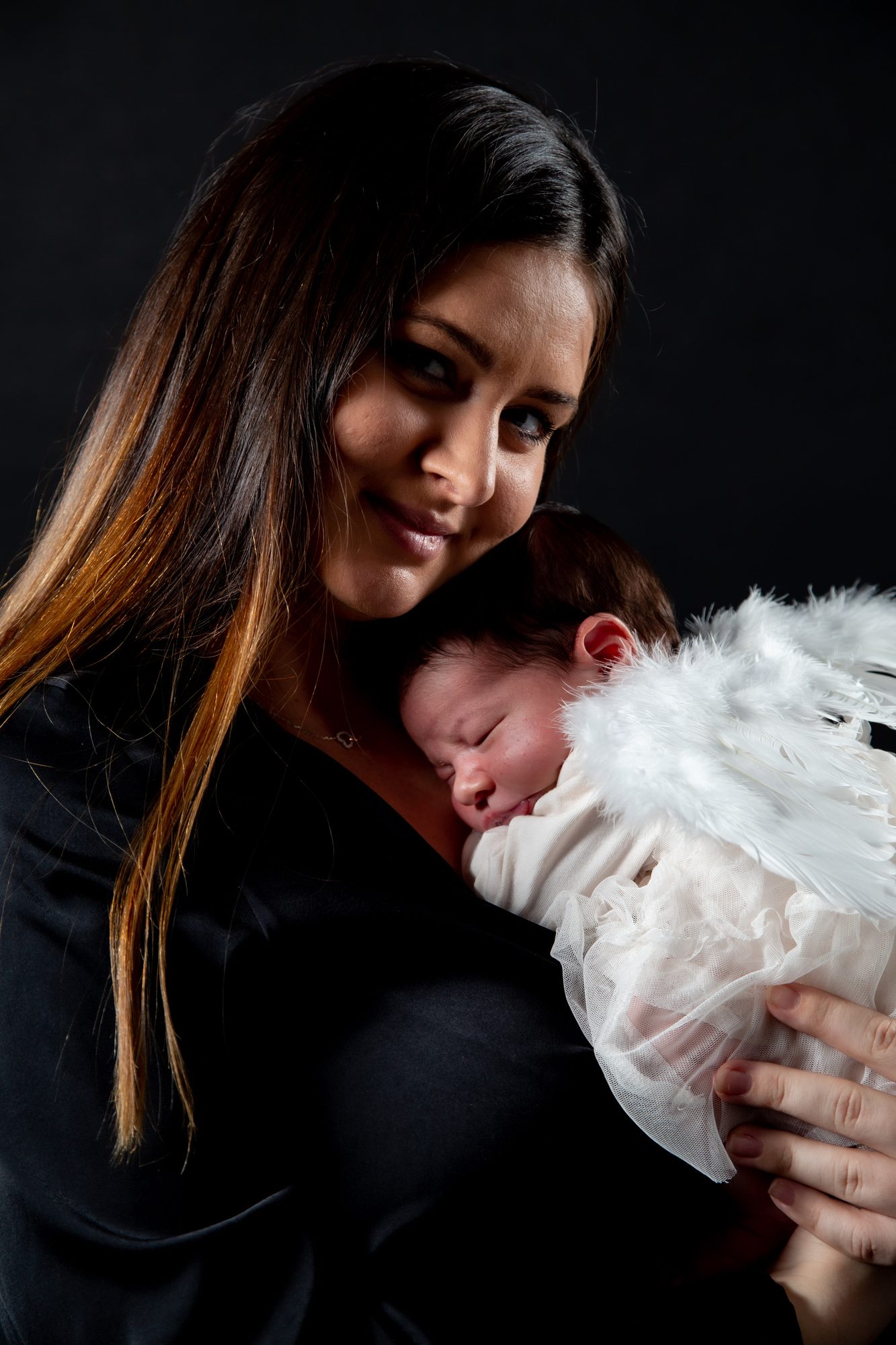 Mama mit Baby dunkel